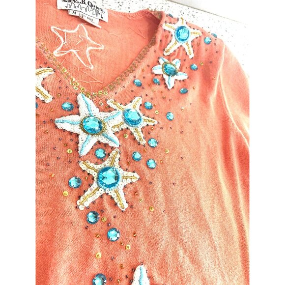 Vintage Jack B Quick Women's Top Size Medium Starfish - Picture 7 of 15